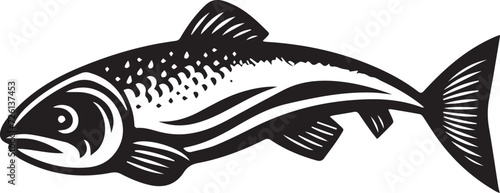 Fish Full Body Vector Silhouette