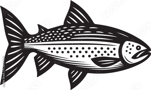 Fish Full Body Vector Silhouette