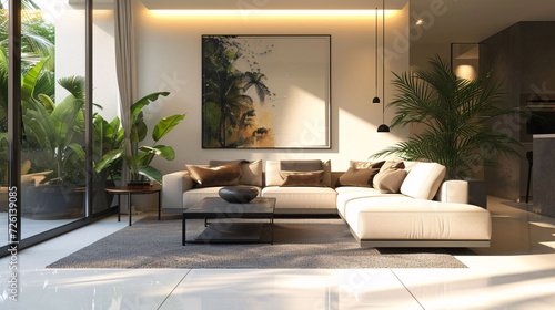 Modern Interior Design of a Stylish Living Room