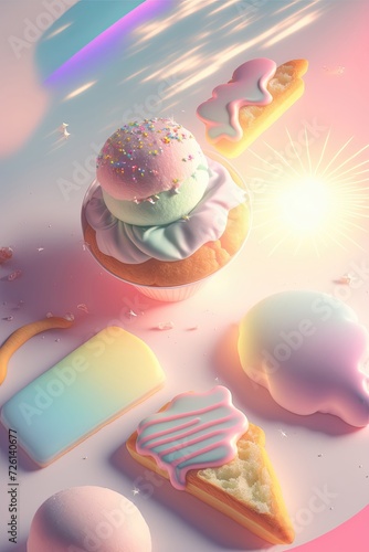pink pastries on table