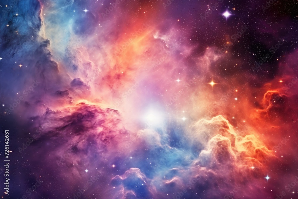 colourful gaseous nebula space background with stars colourful gaseous nebula space background with stars