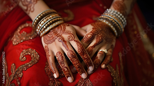 Indian bride hand.