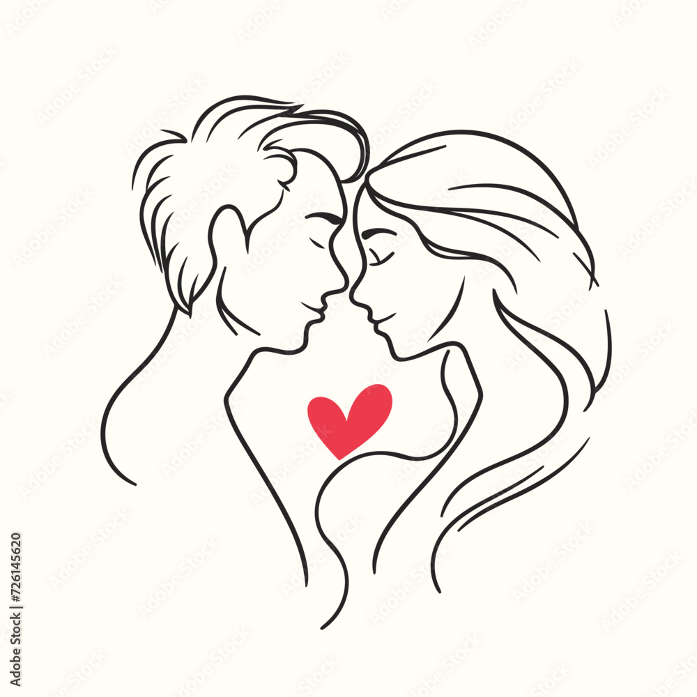 Outline graphic of love couple isolated background symbol Outline graphic of love couple isolated background symbol