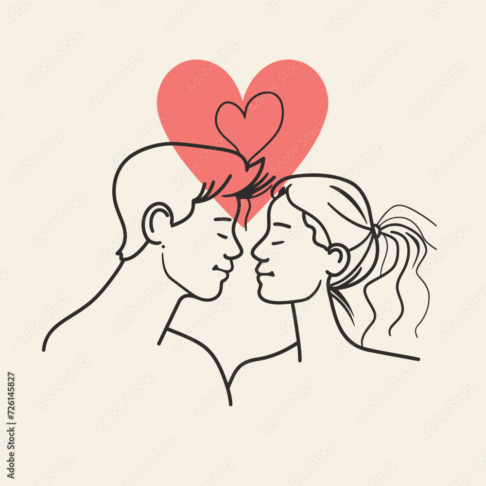 Outline graphic of love couple isolated background symbol Outline graphic of love couple isolated background symbol