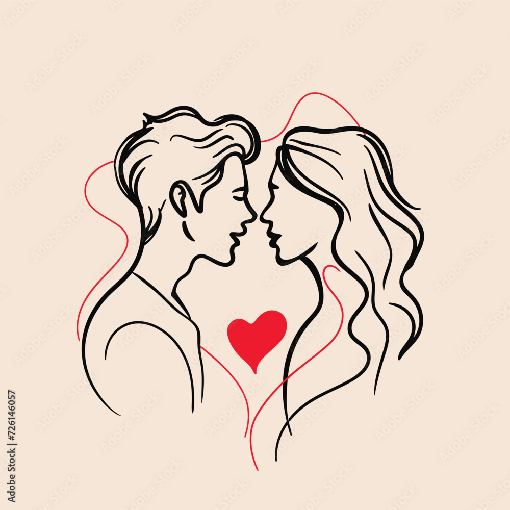 Outline graphic of love couple isolated background symbol Outline graphic of love couple isolated background symbol