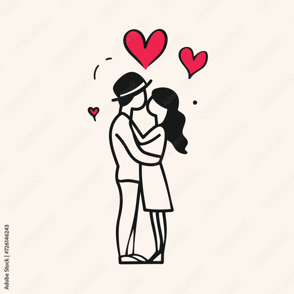 Outline graphic of love couple isolated background symbol Outline graphic of love couple isolated background symbol