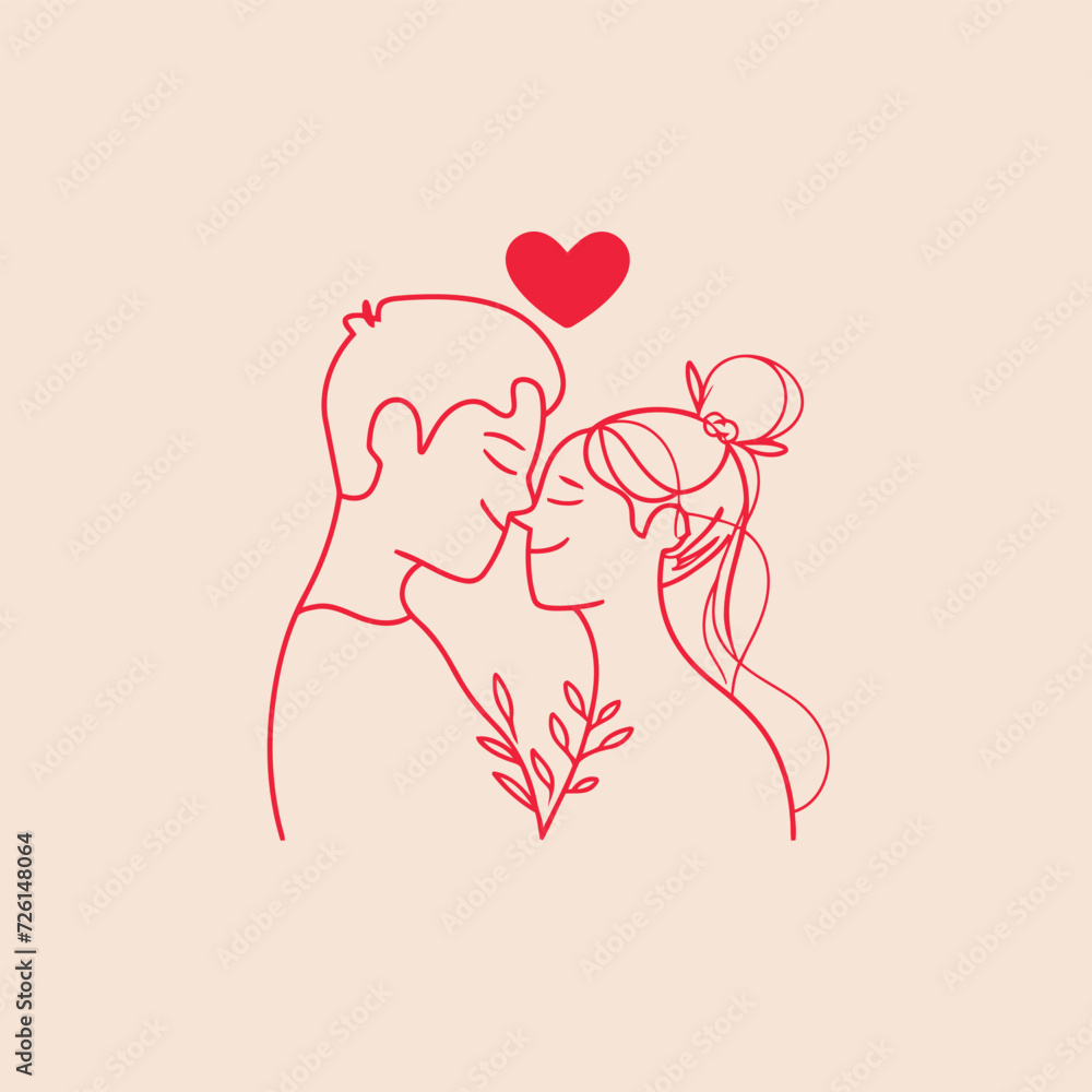 Outline graphic of love couple isolated background symbol Outline graphic of love couple isolated background symbol