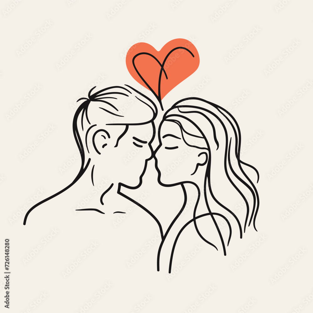 Outline graphic of love couple isolated background symbol Outline graphic of love couple isolated background symbol