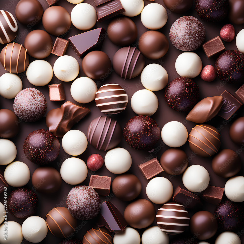Fototapeta premium small chocolate balls background