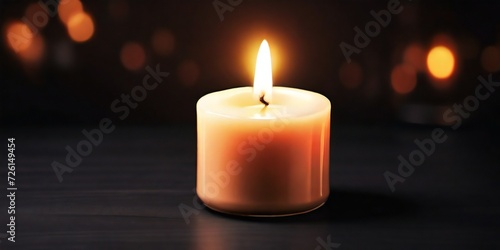 burning candles on a dark background