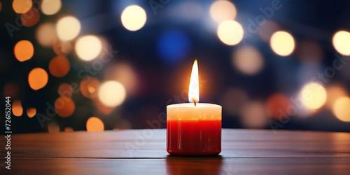 candles on a wooden background