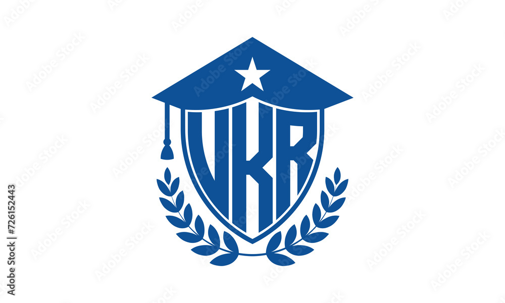 UKR three letter iconic academic logo design vector template. monogram, abstract, school, college, university, graduation cap symbol logo, shield, model, institute, educational, coaching canter, tech UKR three letter iconic academic logo design vector template. monogram, abstract, school, college, university, graduation cap symbol logo, shield, model, institute, educational, coaching canter, tech