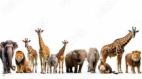 Large group of African fauna safari wildlife anim. © Bitz