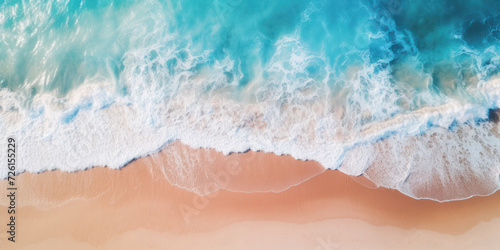 Ocean Waves on the beach and sunset