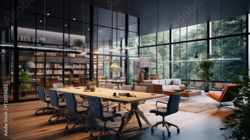 modern office interior copy space