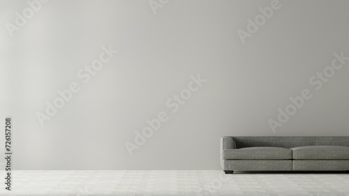 3d render interior with empty wall and simple style photo