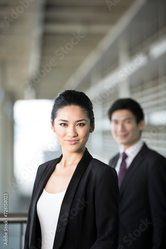 Asian businesswoman with a happy expression.