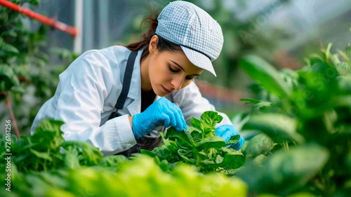 Scientists are actively engaged in genetic modification within vegetable greenhouses. Generative AI