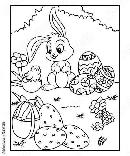 easter coloring page for kids