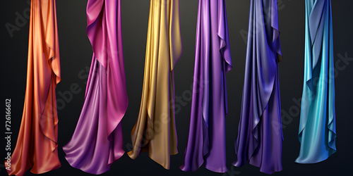 Fashion and Fabric Theme 3D Abstract Background 
