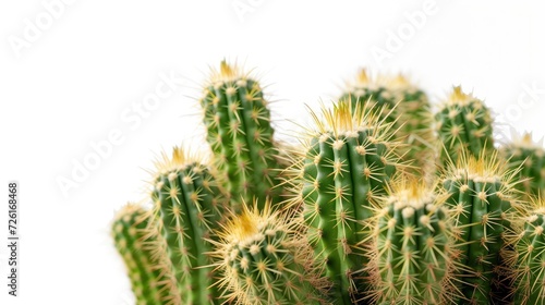 An Isolated Cactus Gracefully Displayed Against a Clean White Background.