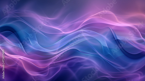 Sweeping Spectrum: A Blue and Purple Abstract Wave