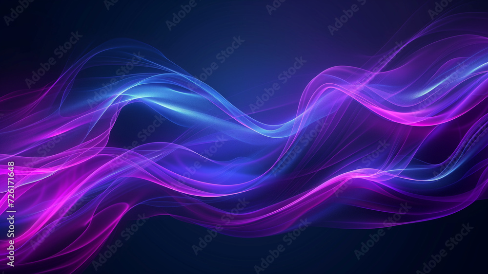 Sweeping Spectrum: A Blue and Purple Abstract Wave Sweeping Spectrum: A Blue and Purple Abstract Wave
