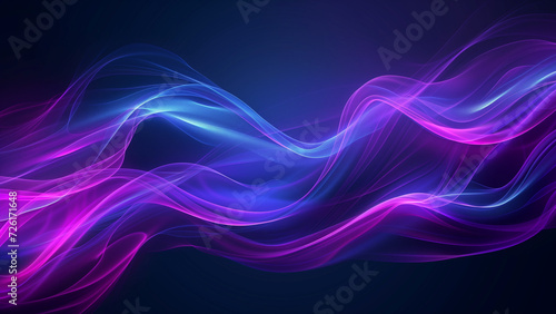 Sweeping Spectrum: A Blue and Purple Abstract Wave