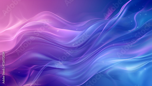 Sweeping Spectrum: A Blue and Purple Abstract Wave