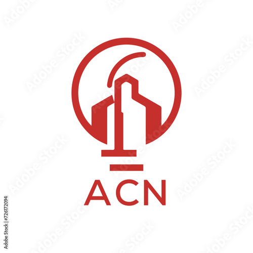ACN Letter logo design template vector. ACN Business abstract connection vector logo. ACN icon circle logotype.
