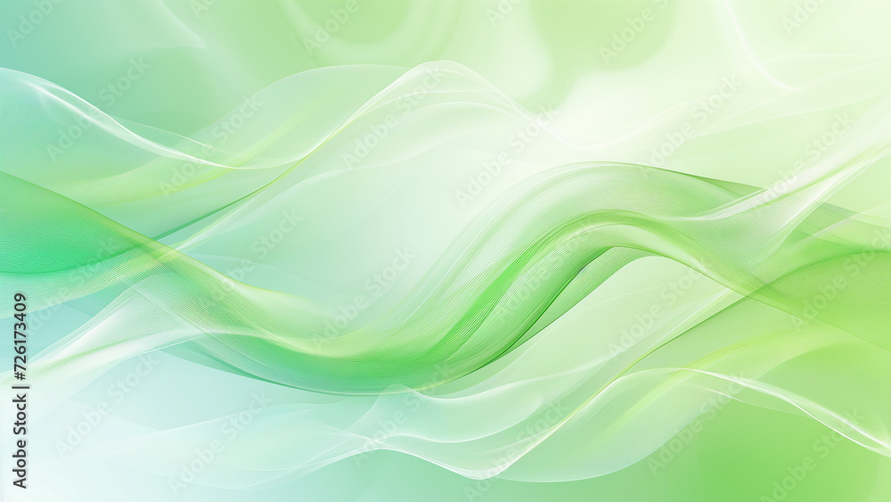 Obraz premium A Light Green Abstract Wave