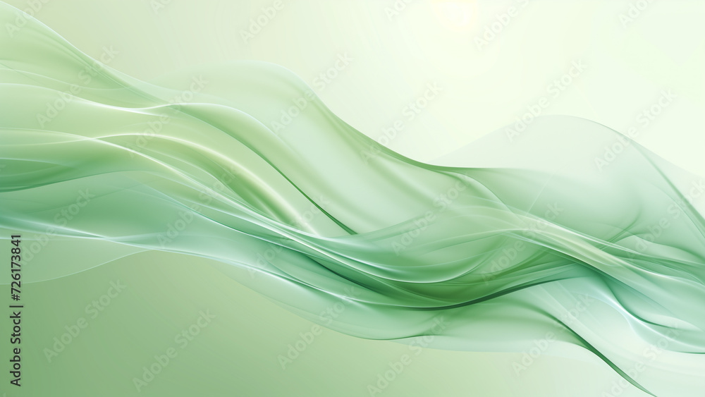 Abstract Waves in Light Green Abstract Waves in Light Green