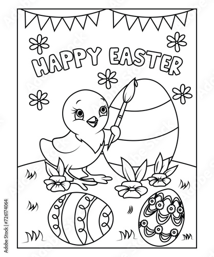 easter coloring page for kids