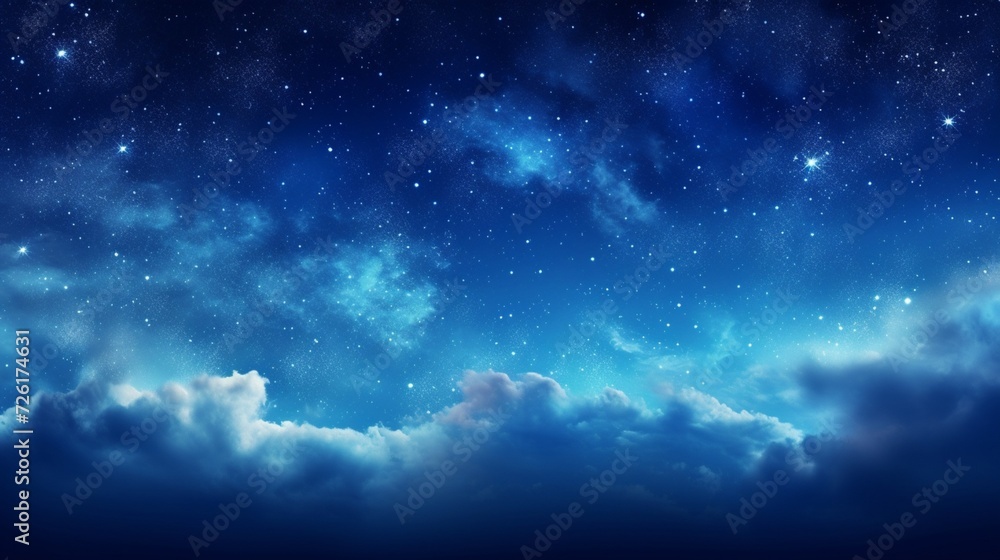 A digital art piece of a starry night sky with a Milky Way galaxy stretching across the horizon