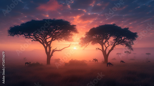 Breathtaking African Savanna  Wild Beauty and Serene Landscapes