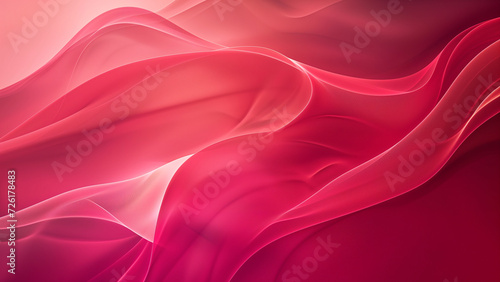 Crimson Currents: A Red and Pink Abstract Wave