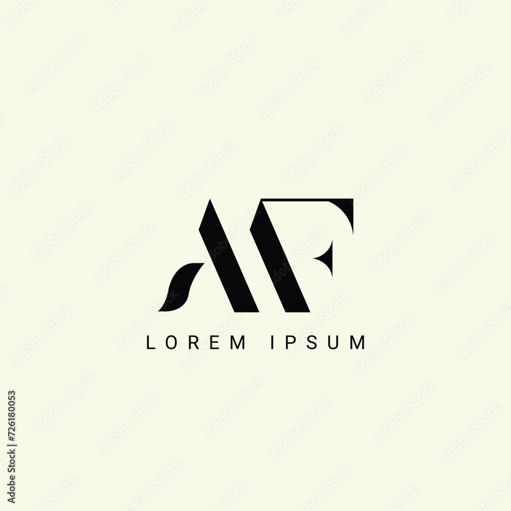 Alphabet MF and FM illustration monogram vector logo template Alphabet MF and FM illustration monogram vector logo template