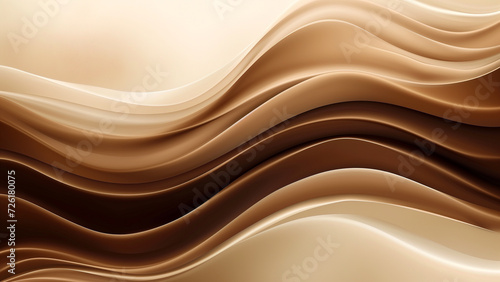 Cocoa Currents: A Light Brown and Choco Brown Abstract Wave