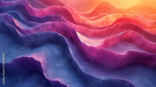 Abstract 3d rendering of wavy surface. Futuristic background. - Generative AI