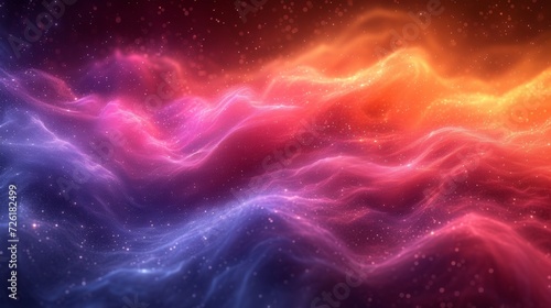 3d illustration of abstract background with glowing particles  lines and waves - Generative AI