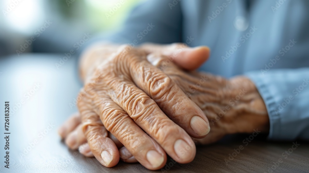 Fototapeta premium Elderly Hands Gently Clasped