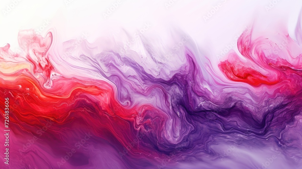 Horizontal transparent lilac and red liquid waves Horizontal transparent lilac and red liquid waves