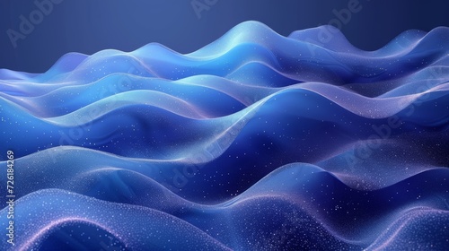 Abstract background with dynamic waves. 3d vector illustration. Futuristic technology style. - Generative AI
