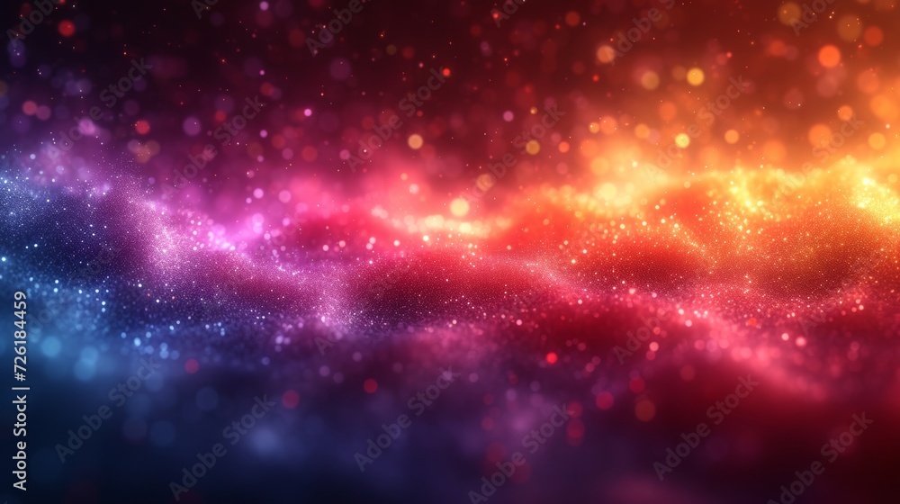 Abstract background with bokeh defocused lights and stars. illustration. - Generative AI Abstract background with bokeh defocused lights and stars. illustration. - Generative AI