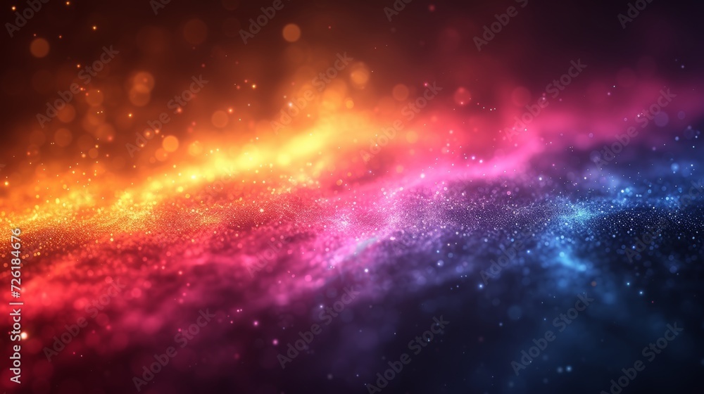 Fototapeta premium abstract background with glowing particles. 3d rendering, 3d illustration. - Generative AI
