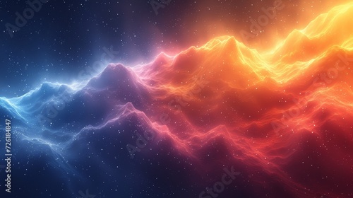 Abstract background with glowing particles. 3d rendering, 3d illustration. - Generative AI