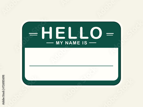 nametag badge my name is card communication convention identification label