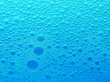 Bubbles water blue background. Selective focus