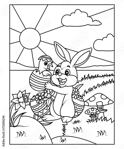 easter coloring page for kids