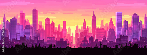 Golden Skyscrapers: A Majestic Urban Tapestry Painted by the Setting Sun © Usman